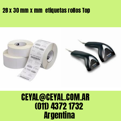 28 x 30 mm x mm  etiquetas rollos Top