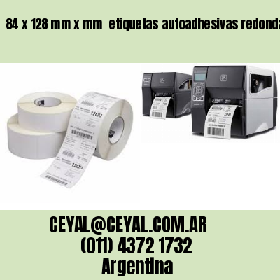 84 x 128 mm x mm  etiquetas autoadhesivas redondas