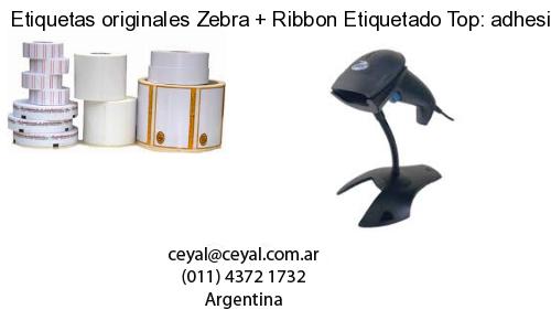 Etiquetas originales Zebra   Ribbon Etiquetado Top: adhesivo   ribbo