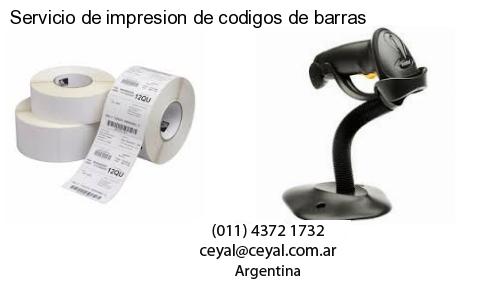 Servicio de impresion de codigos de barras