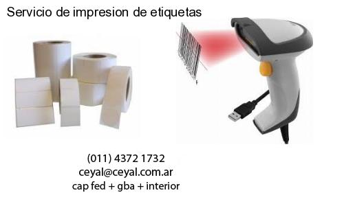 Servicio de impresion de etiquetas