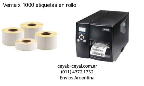 Venta x 1000 etiquetas en rollo