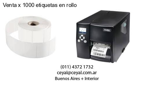 Venta x 1000 etiquetas en rollo