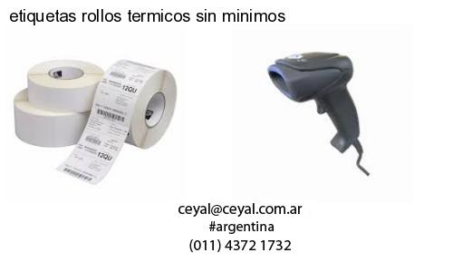 etiquetas rollos termicos sin minimos