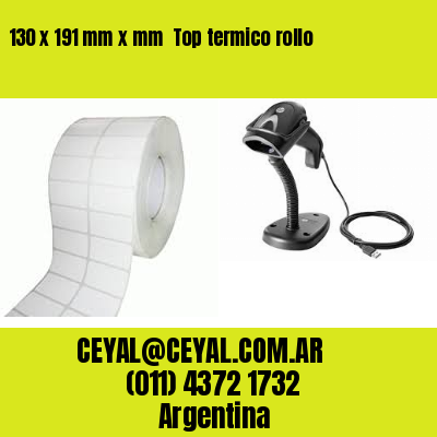 130 x 191 mm x mm  Top termico rollo