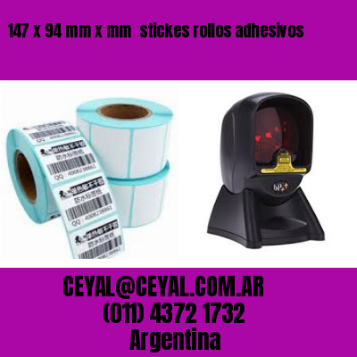 147 x 94 mm x mm  stickes rollos adhesivos