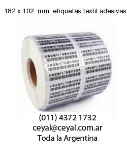 182 x 102  mm  etiquetas textil adesivas