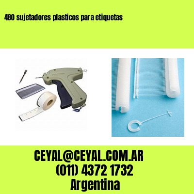 480 sujetadores plasticos para etiquetas