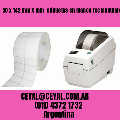 50 x 142 mm x mm  etiquetas en blanco rectangulares