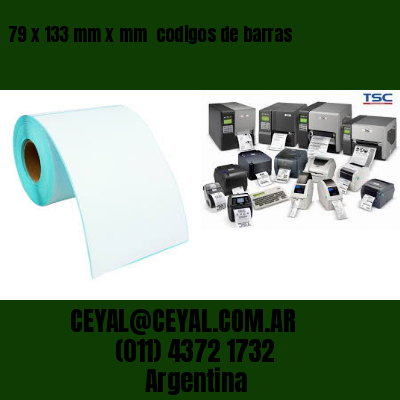 79 x 133 mm x mm  codigos de barras