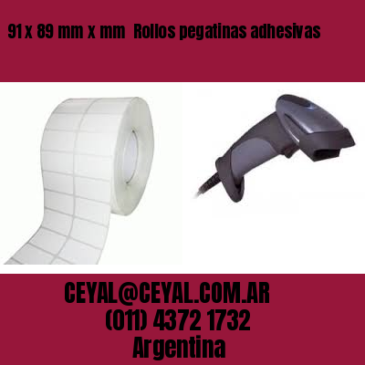 91 x 89 mm x mm  Rollos pegatinas adhesivas