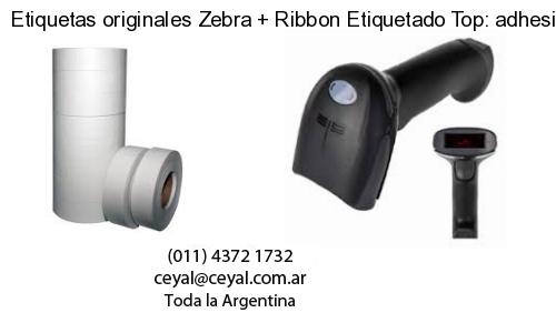 Etiquetas originales Zebra   Ribbon Etiquetado Top: adhesivo   ribbo
