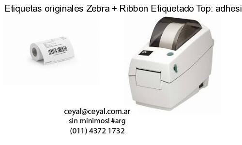 Etiquetas originales Zebra   Ribbon Etiquetado Top: adhesivo   ribbo