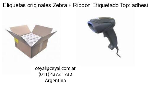 Etiquetas originales Zebra   Ribbon Etiquetado Top: adhesivo   ribbo