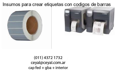 Insumos para crear etiquetas con codigos de barras