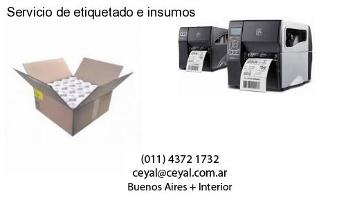 Servicio de etiquetado e insumos