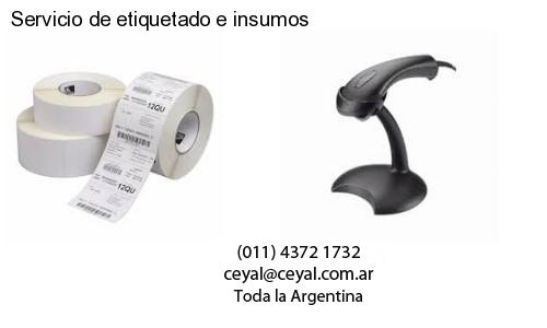 Servicio de etiquetado e insumos