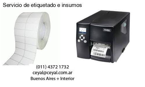 Servicio de etiquetado e insumos