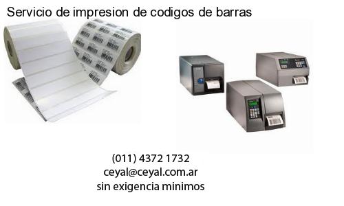 Servicio de impresion de codigos de barras