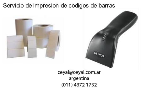 Servicio de impresion de codigos de barras