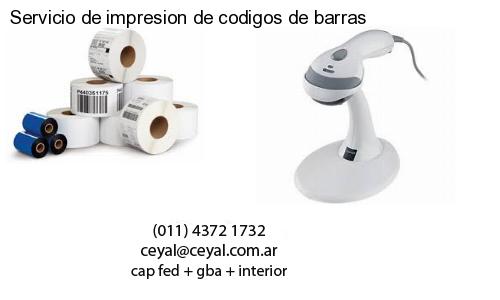 Servicio de impresion de codigos de barras