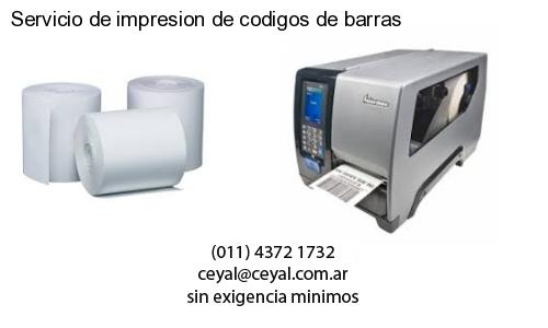 Servicio de impresion de codigos de barras