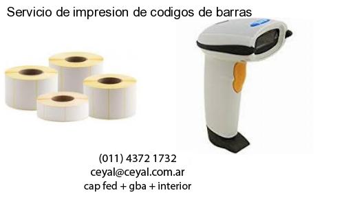 Servicio de impresion de codigos de barras