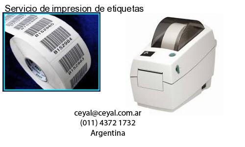 Servicio de impresion de etiquetas