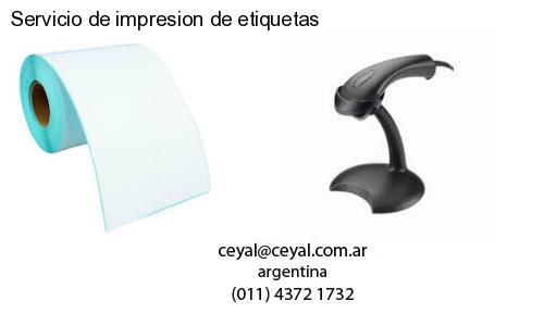 Servicio de impresion de etiquetas