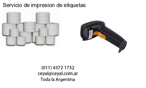 Servicio de impresion de etiquetas