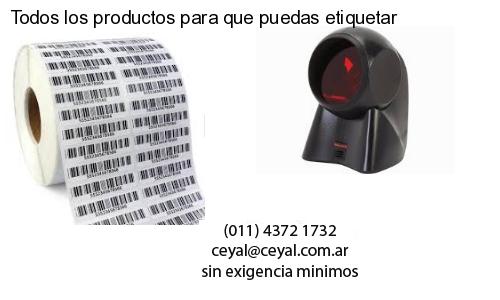 Todos los productos para que puedas etiquetar