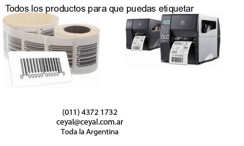 Todos los productos para que puedas etiquetar