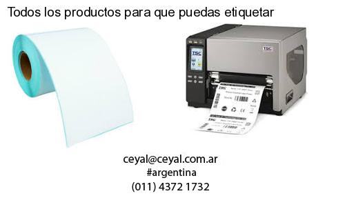 Todos los productos para que puedas etiquetar