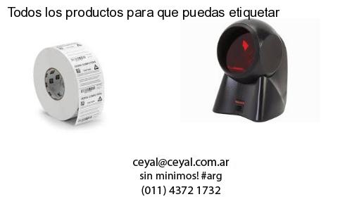Todos los productos para que puedas etiquetar