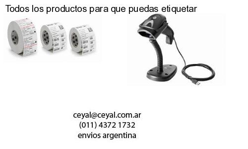 Todos los productos para que puedas etiquetar