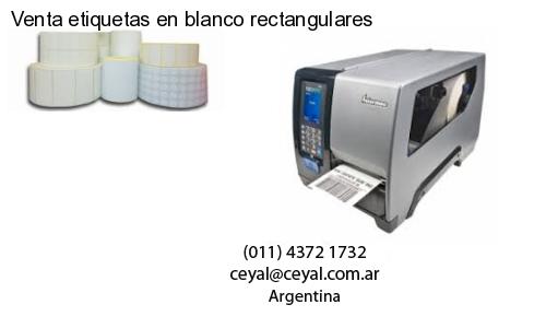 Venta etiquetas en blanco rectangulares