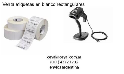 Venta etiquetas en blanco rectangulares