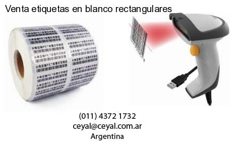 Venta etiquetas en blanco rectangulares