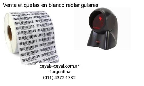 Venta etiquetas en blanco rectangulares