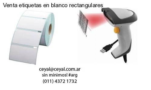 Venta etiquetas en blanco rectangulares