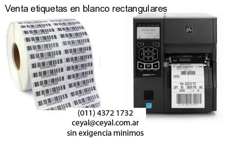 Venta etiquetas en blanco rectangulares