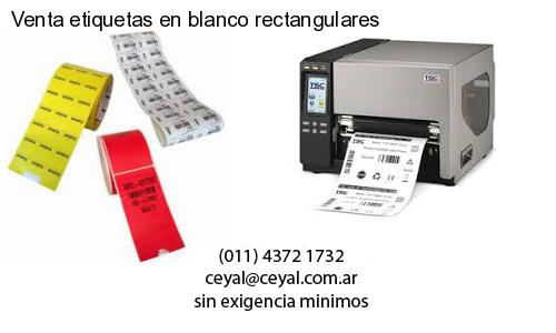 Venta etiquetas en blanco rectangulares