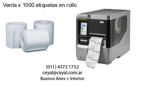 Venta x 1000 etiquetas en rollo