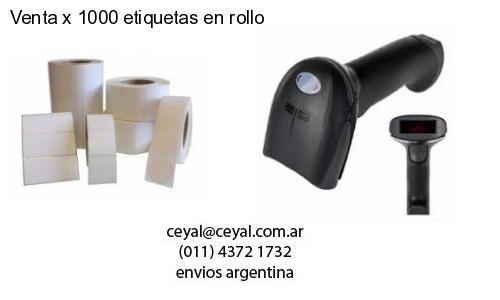 Venta x 1000 etiquetas en rollo