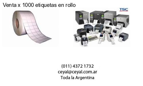 Venta x 1000 etiquetas en rollo