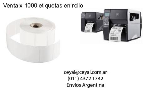 Venta x 1000 etiquetas en rollo