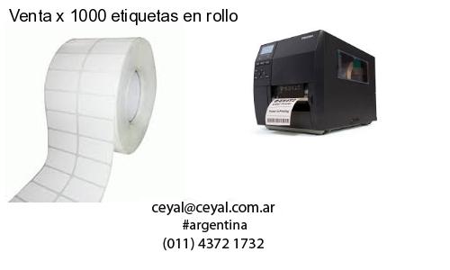 Venta x 1000 etiquetas en rollo