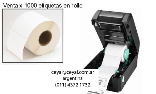 Venta x 1000 etiquetas en rollo