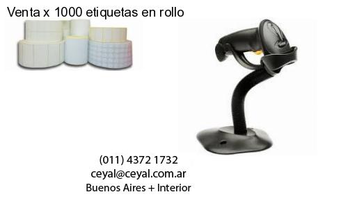 Venta x 1000 etiquetas en rollo