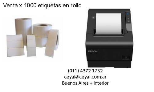 Venta x 1000 etiquetas en rollo